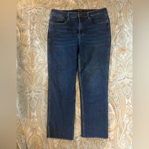 Judy Blue Cropped Straight Jeans - Medium Blue